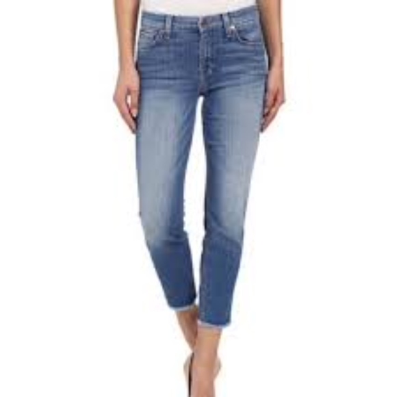 SOLD -7 For All Mankind Vtg 90's Crop Jean Size 29, EUC! - Picture 2 of 8